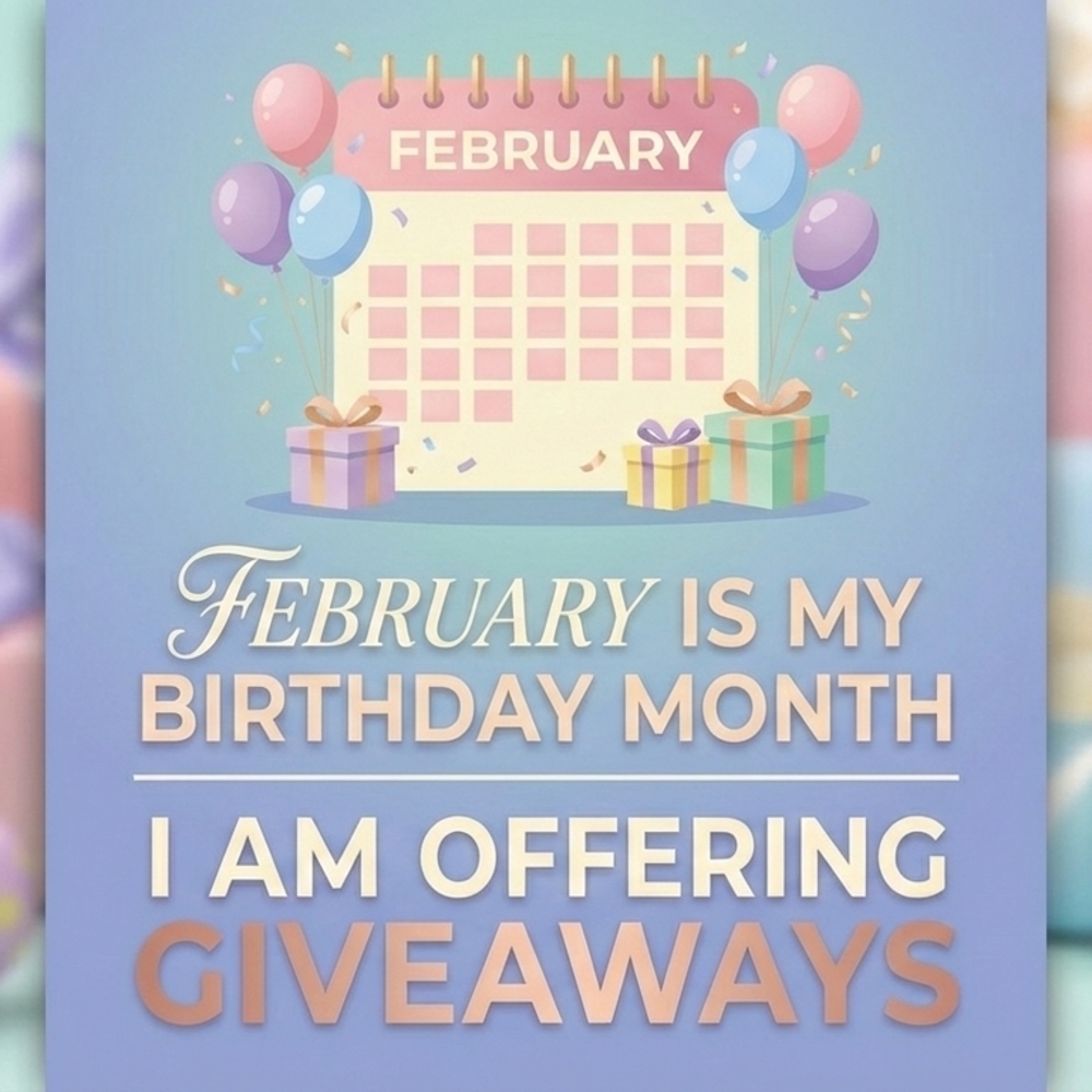 February Birthday Giveaway Poster